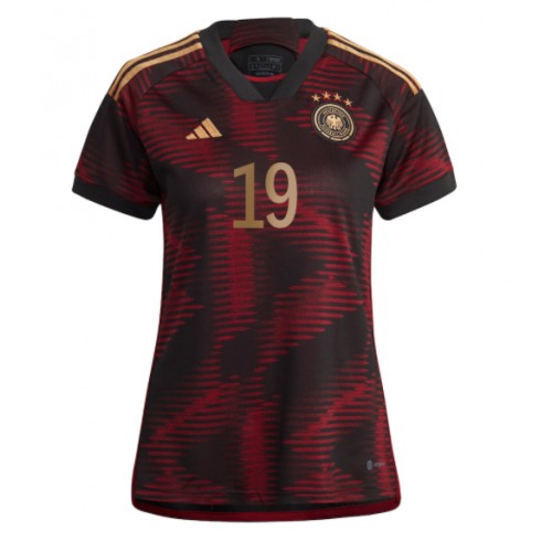 Tyskland Leroy Sane #19 Bortedrakt Kvinner VM 2022 Kortermet Tyskland Leroy Sane #19 Bortedrakt Kvinner VM 2022 Kortermet